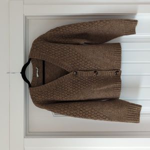 Lush Brown Textured Knit Sweater
